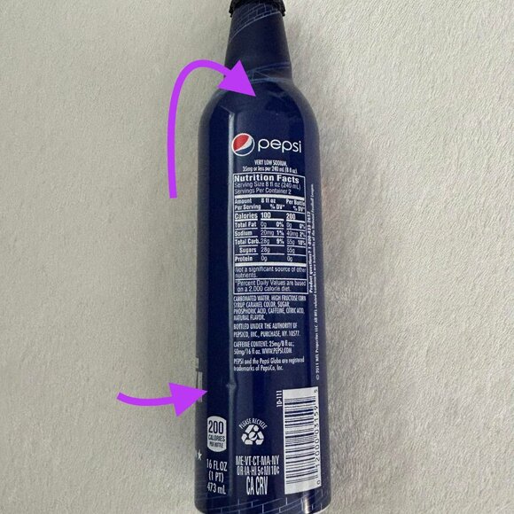 Set of 2 Limited Edition Colts Super Bowl XLV1 Aluminum Pepsi Bottles - Picture 7 of 11